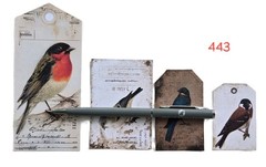 Vintage Bird Tags and Cards – Set of 13 – 443