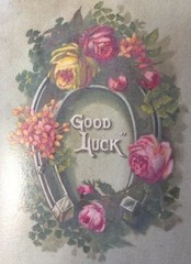 GOOD LUCK Scrappy Chic Vintage Tag(1pc) MAMBI•Victorian•Steampunk •Faded•Florals