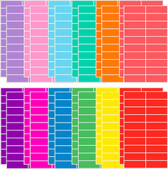 Colored Label Sticker in 12 Colors,3 X 1 Inch Rectangle Color- Coding Labels,Sel