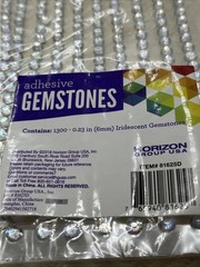 Adhesive Gemstone Lot Of 3~ 1300 & Two 60 Pieces For Crafts Free Shipping New