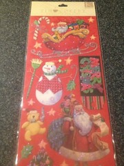 K&COMPANY TIM COFFEY CHRISTMAS EMBOSSED STICKERS NEW