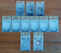 Lot of 11 CRAFTER’S SQUARE Paper Crafts Rub-On and Magic-On GLASS 27 Stickers