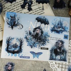 40Pcs Gothic Magic PET Stickers Journal Planner Supplies Scrapbooking Sticker