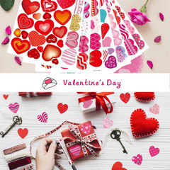 Colorful Heart Stickers for Kids, Valentine’S Day Decorative Stickers