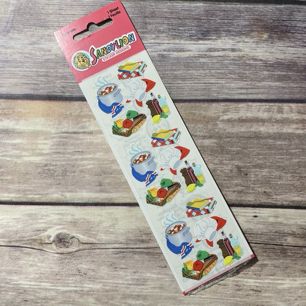 New Vintage Sandylion Sticker Design Cooking Theme Stickers Soup Chef Cook