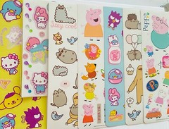 150+ STICKERS Themed BLUEY SPIDEY PUSHEEN PEPPA PIG SPIDERMAN SANRIO HELLO KITTY