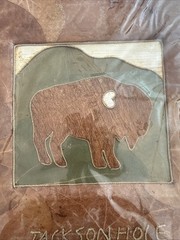 Handmade Album Of Natural Material Buffalo Jackson Hole Scrapbooking Craft New