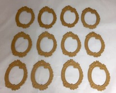 Tim Holtz Die Cuts * Embossed Floral Frame * Set of 12 * Black, White or Kraft