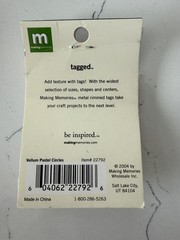 Making Memories Details Tagged Circles Vellum 12 Tags 3 Sizes Paste Scrapbooking