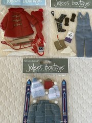 Lot of 3 Jolee’s Boutique SNOW SKI Stickers 3D Sled Jacket Skis Shovel Cocoa