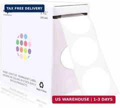 PARLAIM 1 Inch Round Permanent Adhesive Color-Code Dot Stickers, 1000 Stickers R