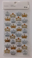 Gold & Silver Crowns Scrapbooking Stickers by Recollections