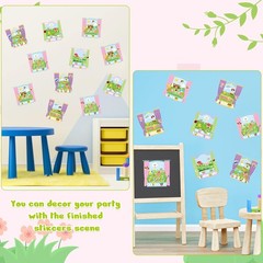 12 Sets Spring Nature Flower Scene Sticker Outside the Window Craft Kit for K…