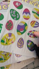Vintage Stickers Easter Eggs Prism Paper Magic Group 1 sheet New In Pack