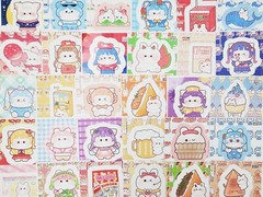 100 pcs random Korean high quality kiss cut sticker lot, kpop photocard stickers