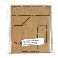 Gypsy Soul Laser Cuts Tiny Shadowbox Houses Kit #3 1:48 Scale MDF