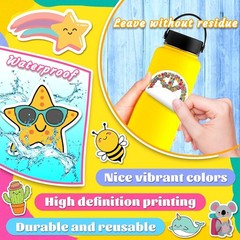 Cute Decals Bulk 200 Pcs Aesthetic Stickers for Kids Water Bottles and Laptops