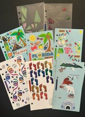 Stickopotamus 6 Ring Binder Includes Sticker Pouch & 48 Partial Sticker Sheets