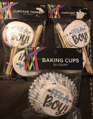 Brother 🤍Sister Cupcake topper and baking cups it’s a boy