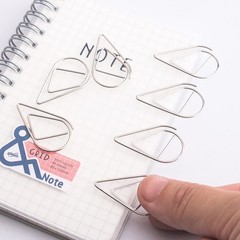 100 Pieces Silver Cute Paper Clips Medium, Smooth Stainless Steel Drop-Shaped…
