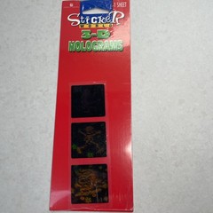 Sealed Vintage American Greetings 3-D Holograms Monster Stickers 1 Sheet Skate