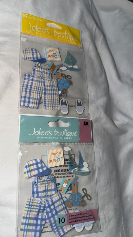 Rare JOLEES Stickers Baby Boy Toddler 3D Yellow Label (1 Sticker)
