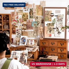 Vintage Scrapbooking Supplies Kit Vintage Stickers for Scrapbooking Journaling A