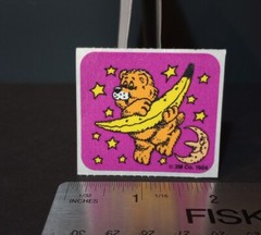 Vintage Stickers 3M Murple SCRATCH AND SNIFF Sticker Mod Bear Banana VTG 80s