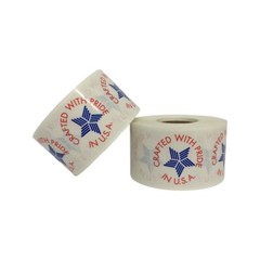 Crafted in The USA with Pride Red White & Blue 1.5″ Round Stickers 500 2 Rolls
