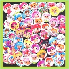 100 Precut LALALOOPSY GIRLS DOLLS CHARACTER BOTTLE CAP CHARM TRAY IMAGES 1 inch