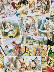 Alice In Wonderland Junk Journal Scrapbook Kit 20 Vintage Themed Pictures #WA2