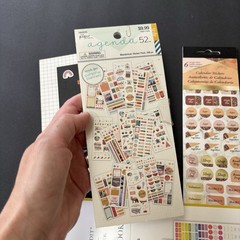 Lot of 4 Books Of Planner Scrapbook Stickers Some Missing But Mostly Complete