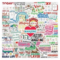 55PCS Funny Mahjong Stickers,Vinyl Waterproof Aesthetic Sticker Packs,Cute Ma…