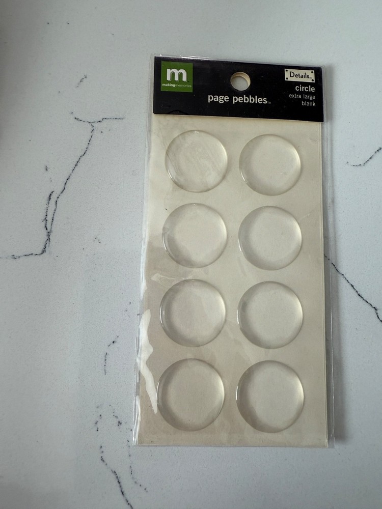 Making Memories Details Circle X-Large Blank Page Pebbles Scrapbooking Crafts