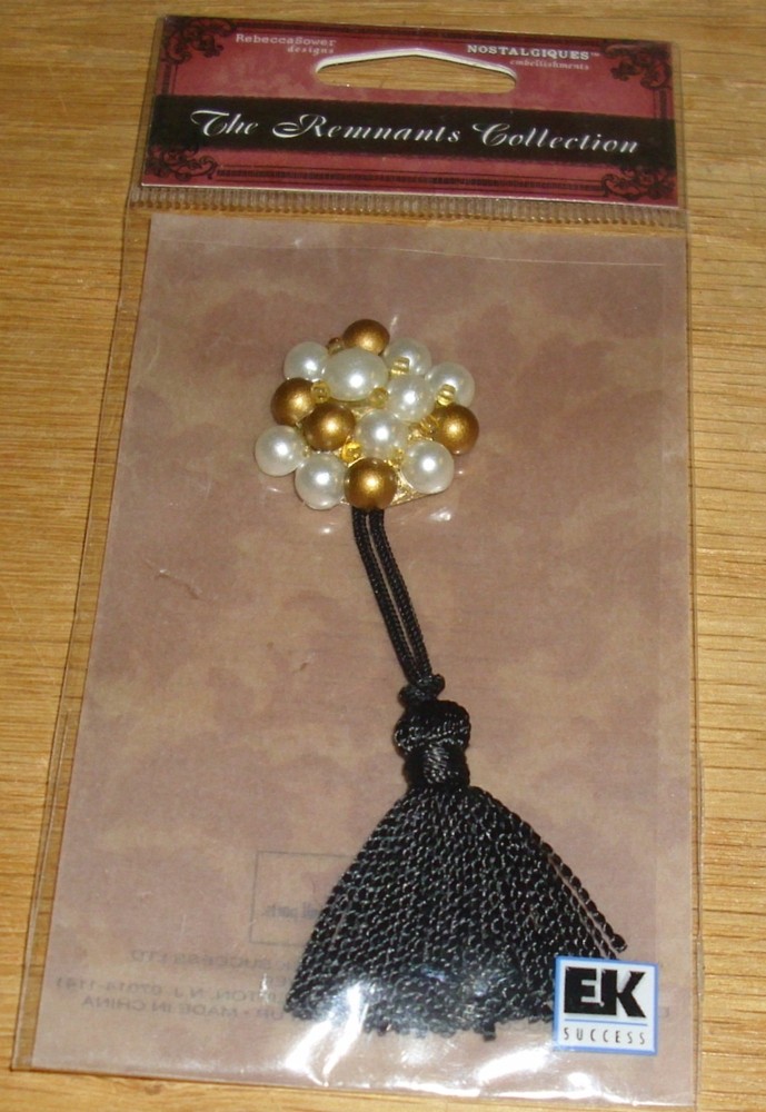 EK Sticko Nostalgiques Embellishment Tassel & Pearls NIP 1 Piece