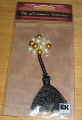 EK Sticko Nostalgiques Embellishment Tassel & Pearls NIP 1 Piece