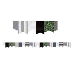 Modern Farmhouse Pennant Die-Cut Border Trim – 35 Feet, 6 Packs for Classroom De