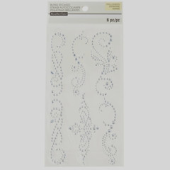 Swirls Flourish Bling Clear Rhinestones Border Accent Recollections Stickers