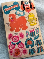 1980s Vintage Sticker Sandylion Maxi Activity Design a Dog 1983