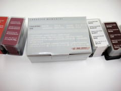 Creative Memories Lot of 6 Chalking Ink White Black Brown Red Plum Green Sealed