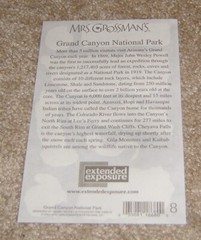 Mrs. Grossman Paper Whisper Stickers ~ Grand Canyon National Park. HTF
