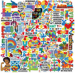 Autism Awareness Stickers, 100 PCS Puzzle Pieces Autism Stickers for Teen Adult