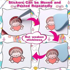 Reusable Sticker Album with Pockets, 100 Sheets, Blank Sticker Book with Twee…