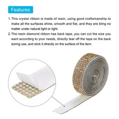 3 Roll 1 Yard 8mm Crystal Rhinestone Diamond Yellow Luminous Ribbon
