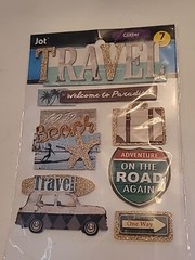 Travel Stickers Lot of 3 Packs Jolee’s 3-D Beach/Pool Vacation Puffy Sharks Jot