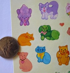 LITTLE CATS & DOGS Stickers(28pc) Hallmark…Kitten…Puppy…Animal…Card Making…