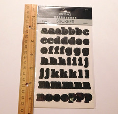 Keepsake Essentials Stickers Lot 2 Sheets Package ~ABC Black Lower Case Letters~