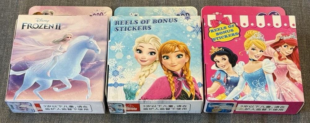 600 Pcs Disney Princess Self Adhesive Stickers, Elsa, Anna, Frozen, 30-Designs