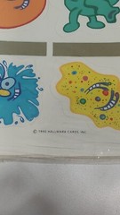 Vintage Hallmark Stickers 1990 Scratch Off Phobia Scary Monsters New SEALED RARE