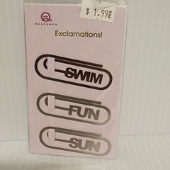 Queen & Co Scrapbooking Embellishments Clip-Ups and Exclamations! Lot Of 6